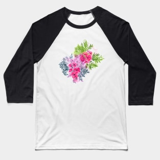 Dual Bouquets - a watercolor floral Baseball T-Shirt
